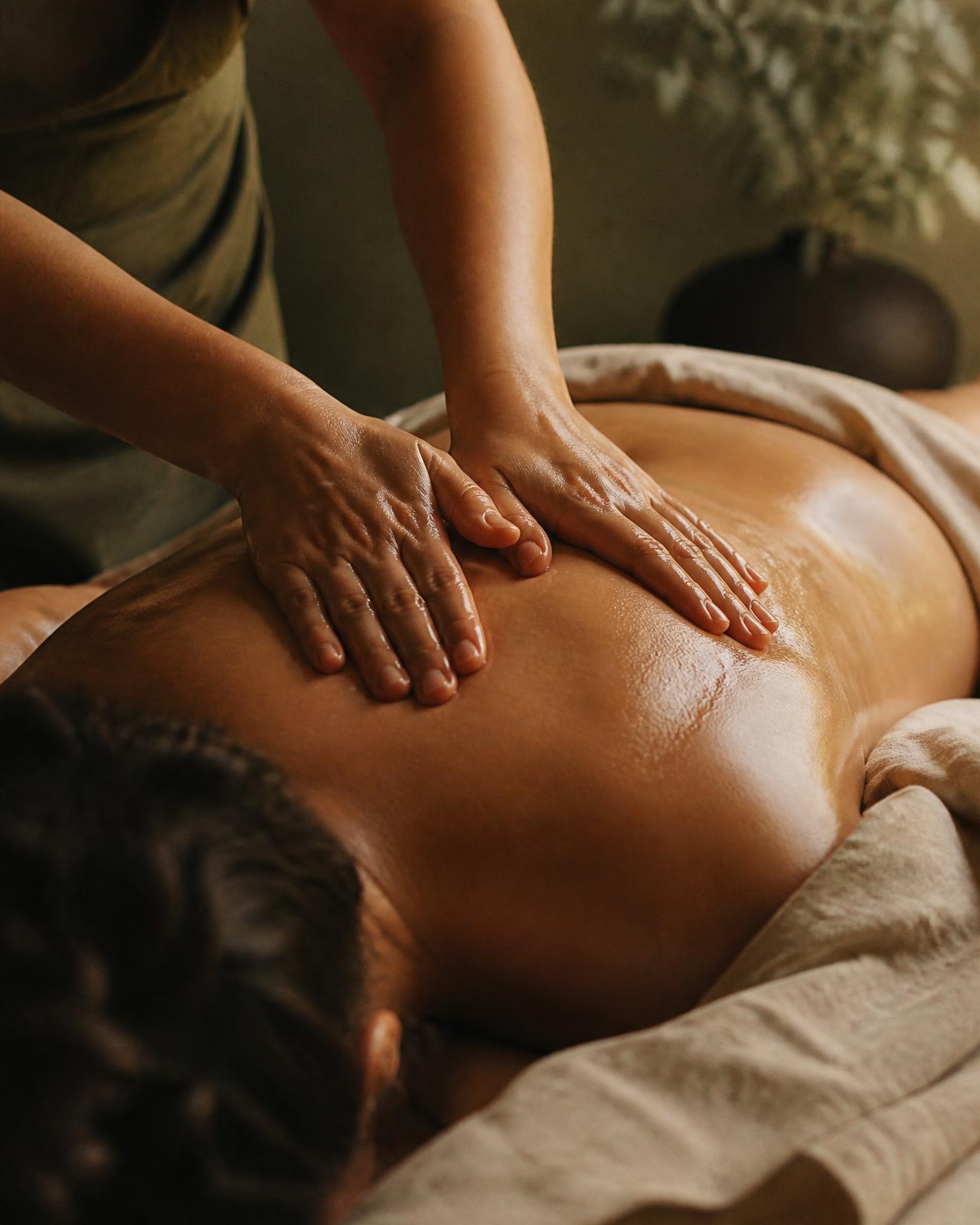 Massage session in progress